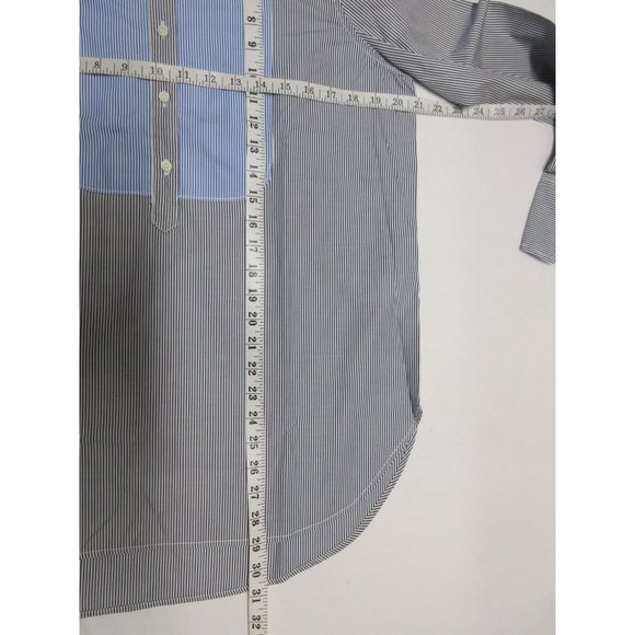 J. Crew pinstriped bib front popover tunic shirt - Picture 10 of 12